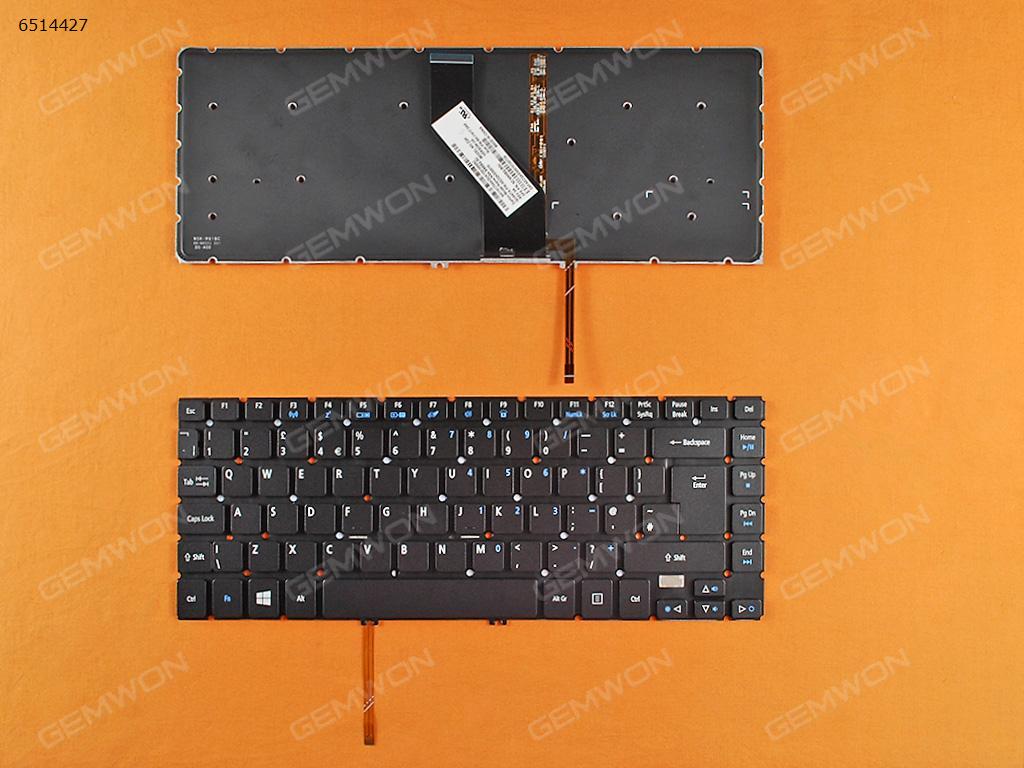 Picture of New Replacement Laptop Keyboard For ACER V5-473G BLACK(with Backlit board,For Win8) Uk Layout