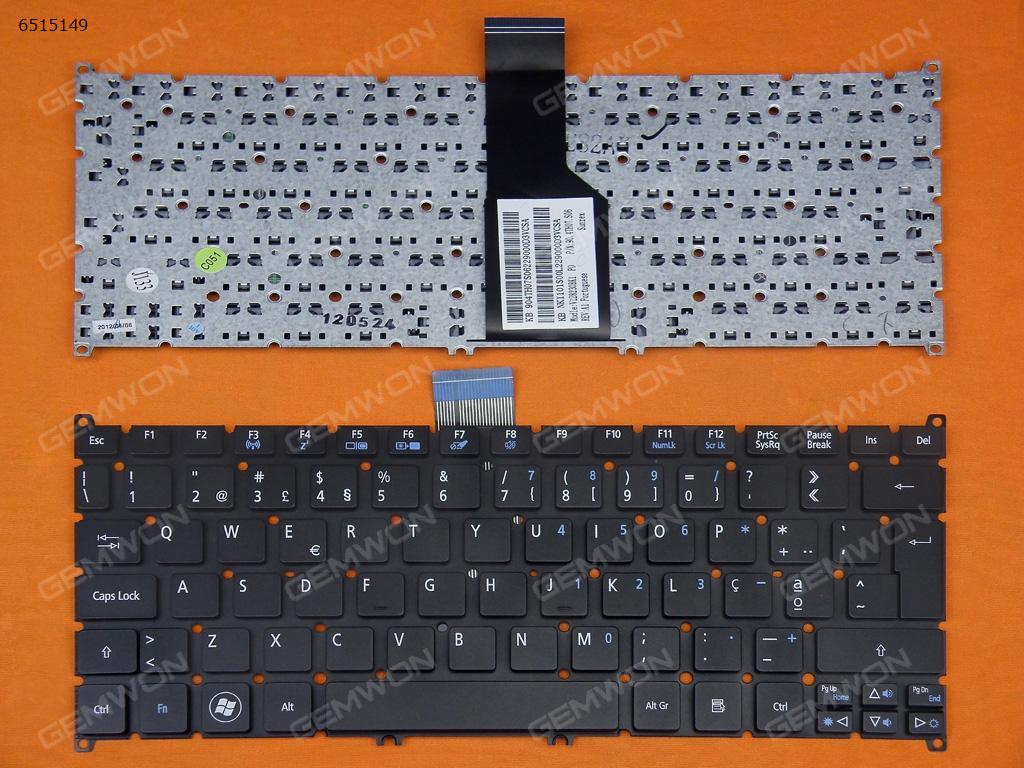 Picture of New Replacement Laptop Keyboard For Acer S3-951 S3-391 S5-391 V5-171 Aspire One 725 756 TravelMate B1  BLACK(Smooth keycap) PO Layout