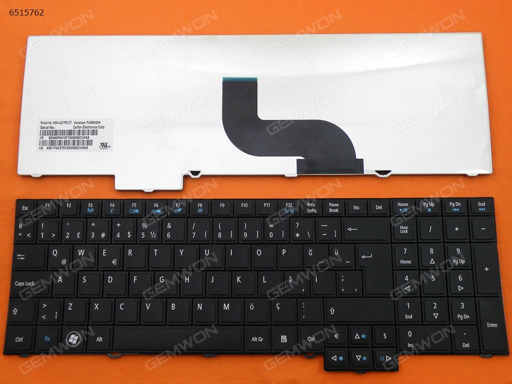 Picture of New Replacement Laptop Keyboard For ACER TM5760 TM8573 BLACK TR Layout
