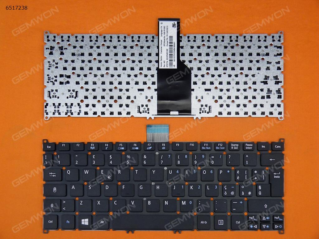 Picture of New Replacement Laptop Keyboard For Acer S3-951 S3-391 S5-391 V5-171 Aspire One 725 756 TravelMate B1  BLACK(Frosted keycap,For Win8) IT Layout
