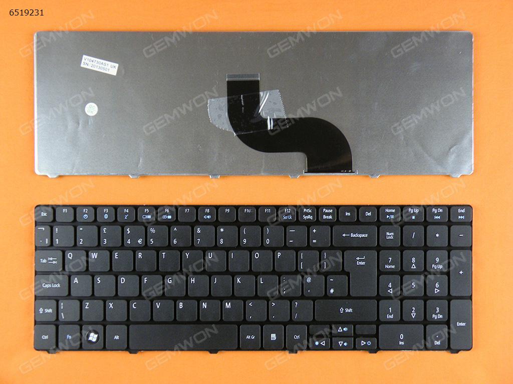 Picture of New Replacement Laptop Keyboard For ACER AS5741G BLACK(Compatible with 5810T，OEM) Uk Layout