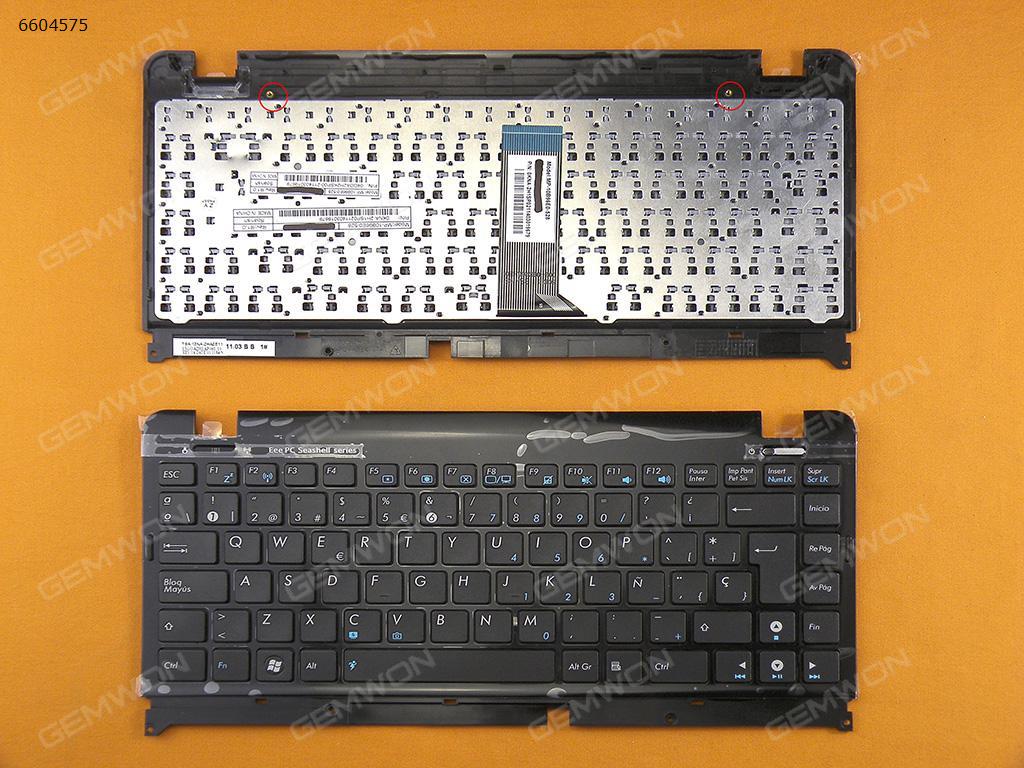 Picture of New Replacement Laptop Keyboard For ASUS 1201HA-B BLACK COVER +BLACK KEYBOARD SP Layout