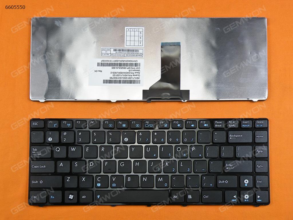Picture of New Replacement Laptop Keyboard For ASUS UL30 GLOSSY FRAME BLACK US Layout