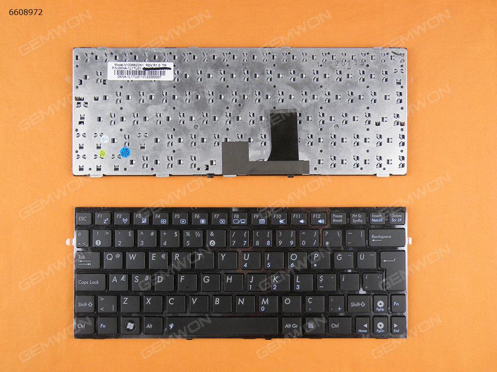 Picture of New Replacement Laptop Keyboard For ASUS EPC 1005PEB GLOSSY FRAME BLACK TR Layout