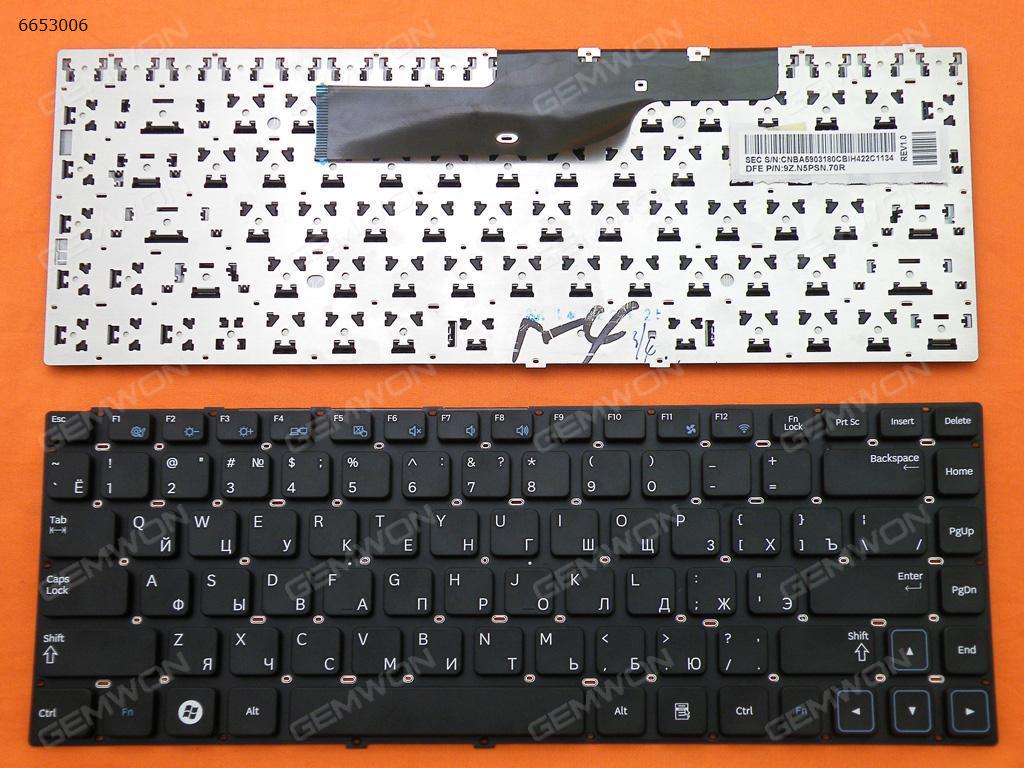 Picture of New Replacement Laptop Keyboard For SAMSUNG 300 Series 14.0" 300E4A 300V4A
BLACK RU Layout