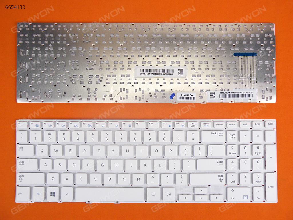 Picture of New Replacement Laptop Keyboard For SAMSUNG  370R5E 15.6" WHITE(For Win8) US Layout