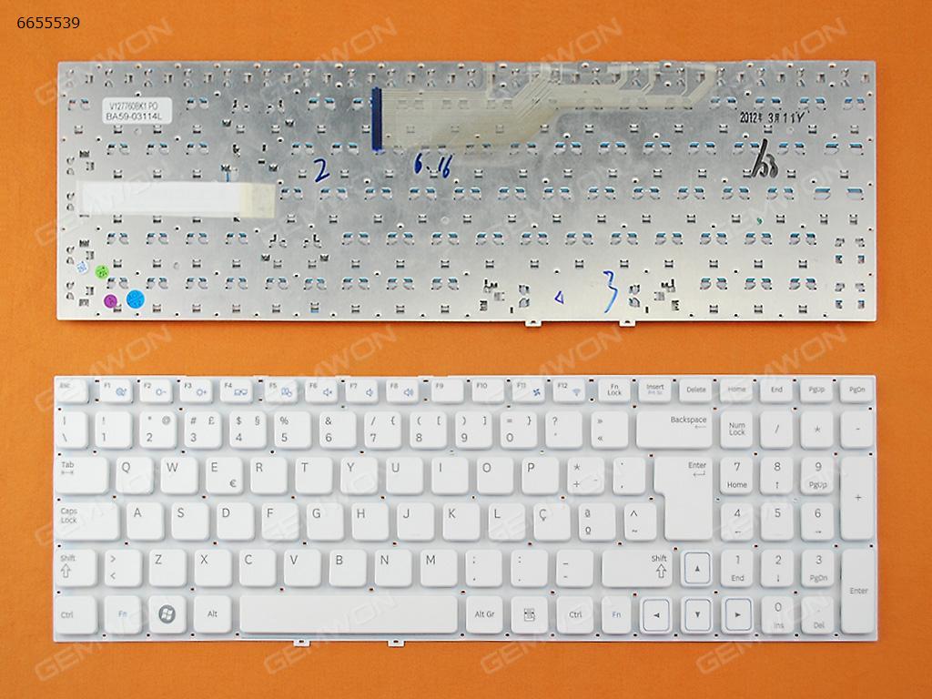 Picture of New Replacement Laptop Keyboard For SAMSUNG 300 Series 15.6" 300E5A 300V5A WHITE PO Layout