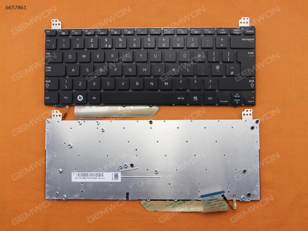 Picture of New Replacement Laptop Keyboard For SAMSUNG 900X1B 900X1A BLACK (Backlit ,Without Frame For Win8) Uk Layout