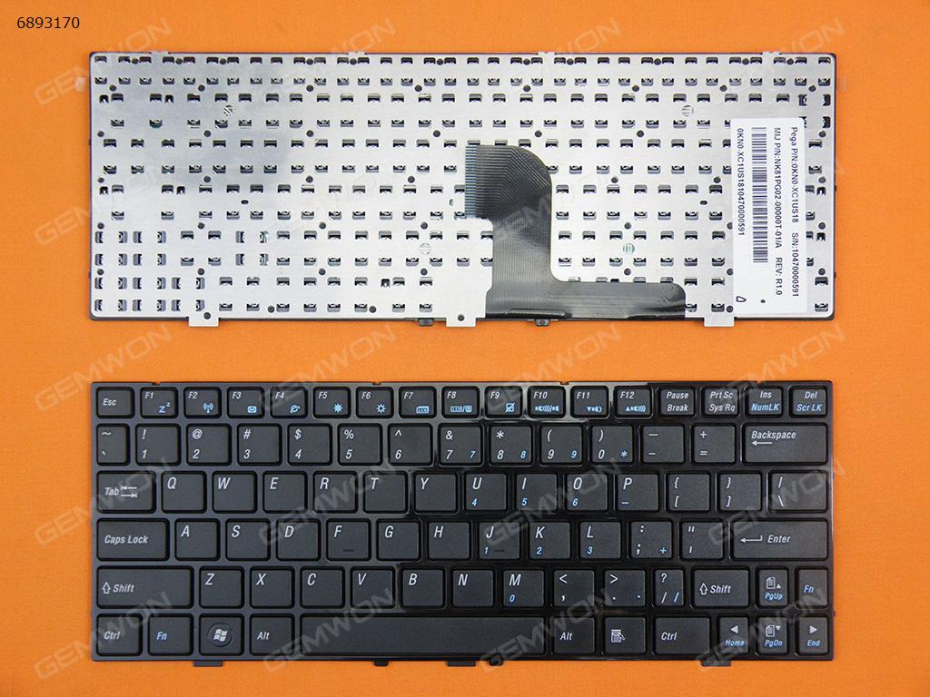 Picture of New Replacement Laptop Keyboard For Medion E1226 E1228 BLACK FRAME BLACK US Layout