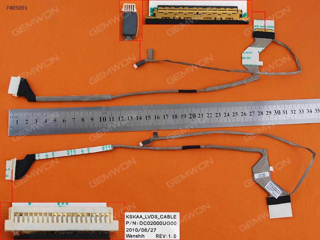 Picture of New LCD Display Screen Cable Replacement  For TOSHIBA A500 A505(For LED,With camera connector)，OEM