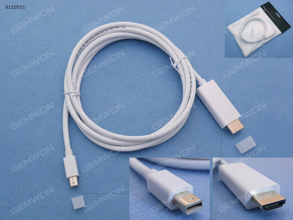 Picture of Mini Display Port DP to HDMI M Cable Adapter For Apple