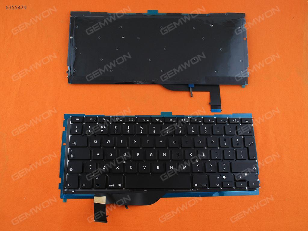 Picture of New Replacement Laptop Keyboard For Apple Macbook Pro A1398 BLACK(With Backlit Board) Uk Layout