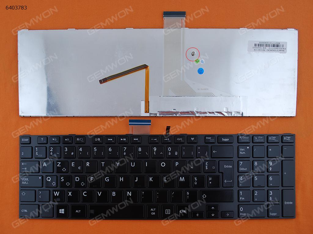 Picture of New Replacement Laptop Keyboard For TOSHIBA L850 GRAY FRAME GLOSSY (Backlit,For Win8) FR Layout