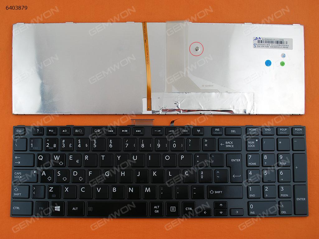 Picture of New Replacement Laptop Keyboard For TOSHIBA L850 GRAY FRAME GLOSSY (Backlit,For Win8) PO Layout
