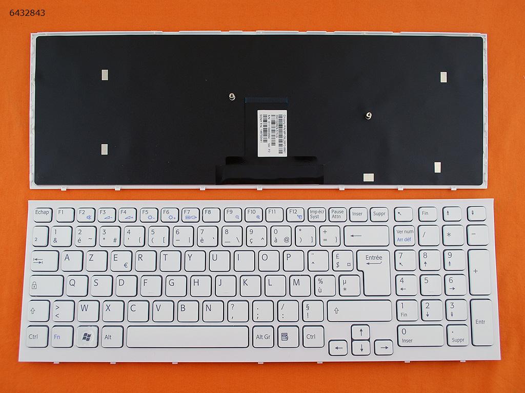 Picture of New Replacement Laptop Keyboard For SONY VPC-EB WHITE FRAME WHITE(Without foil) FR Layout