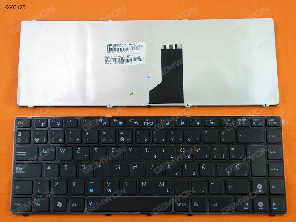 Picture of New Replacement Laptop Keyboard For ASUS UL30 BLACK FRAME BLACK SP Layout