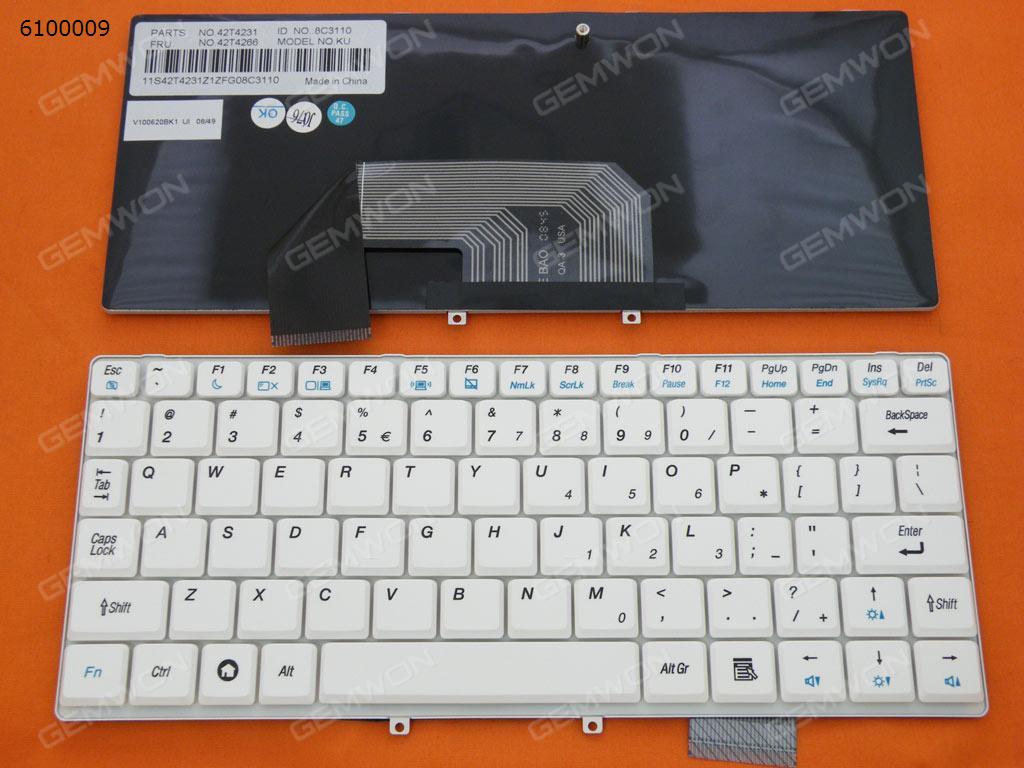 Picture of New Replacement Laptop Keyboard For LENOVO S9 S10 WHITE US Layout