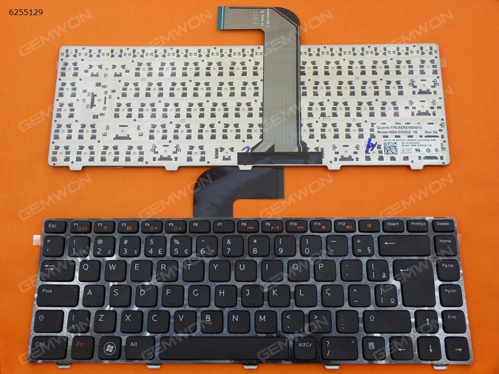 Picture of New Replacement Laptop Keyboard For DELL Vostro 3550/XPS L502/New Inspiron 14R/Inspiron N4110 M4110 N4050 M4040 N5050 M5050 M5040 N5040 N411Z BLACK FRAME BLACK BR Layout