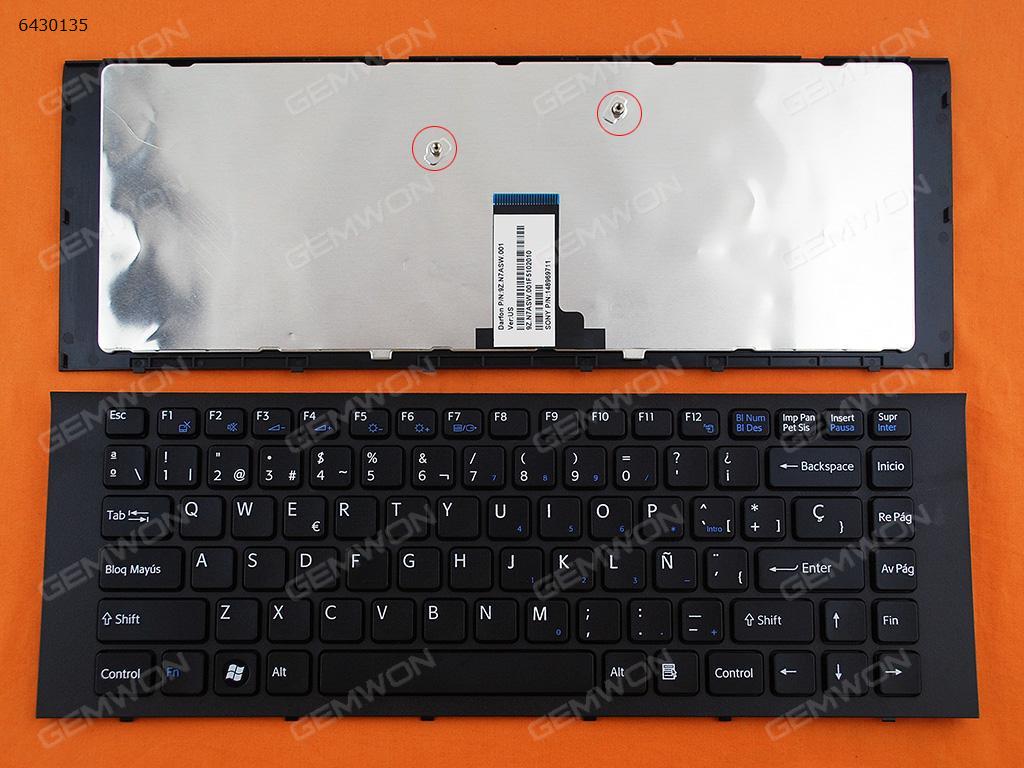 Picture of New Replacement Laptop Keyboard For SONY VPC-EG BLACK FRAME BLACK(Small Enter) SP Layout