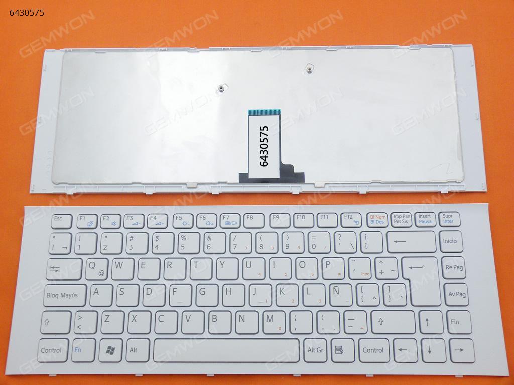 Picture of New Replacement Laptop Keyboard For SONY VPC-EG WHITE FRAME WHITE LA Layout