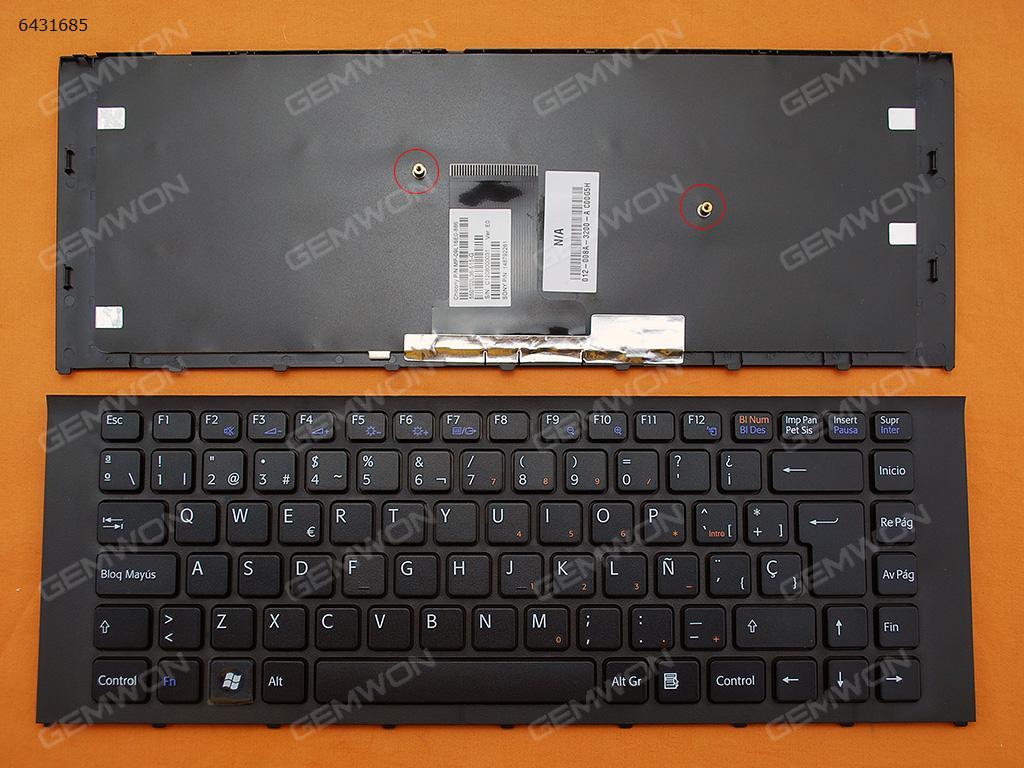 Picture of New Replacement Laptop Keyboard For SONY VPC-EA BLACK FRAME BLACK SP Layout