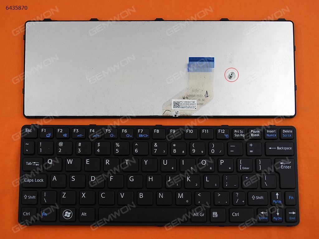 Picture of New Replacement Laptop Keyboard For SONY SVE 11 BLACK FRAME BLACK(Big Enter)Reprint US Layout
