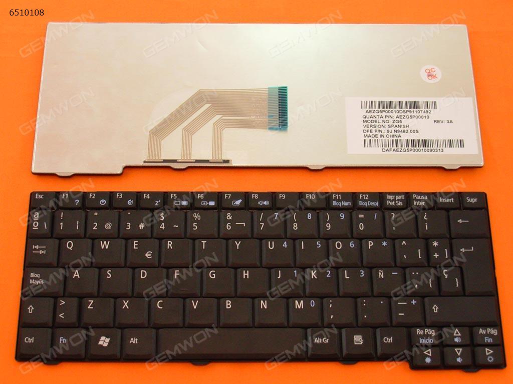 Picture of New Replacement Laptop Keyboard For ACER ONE BLACK SP Layout