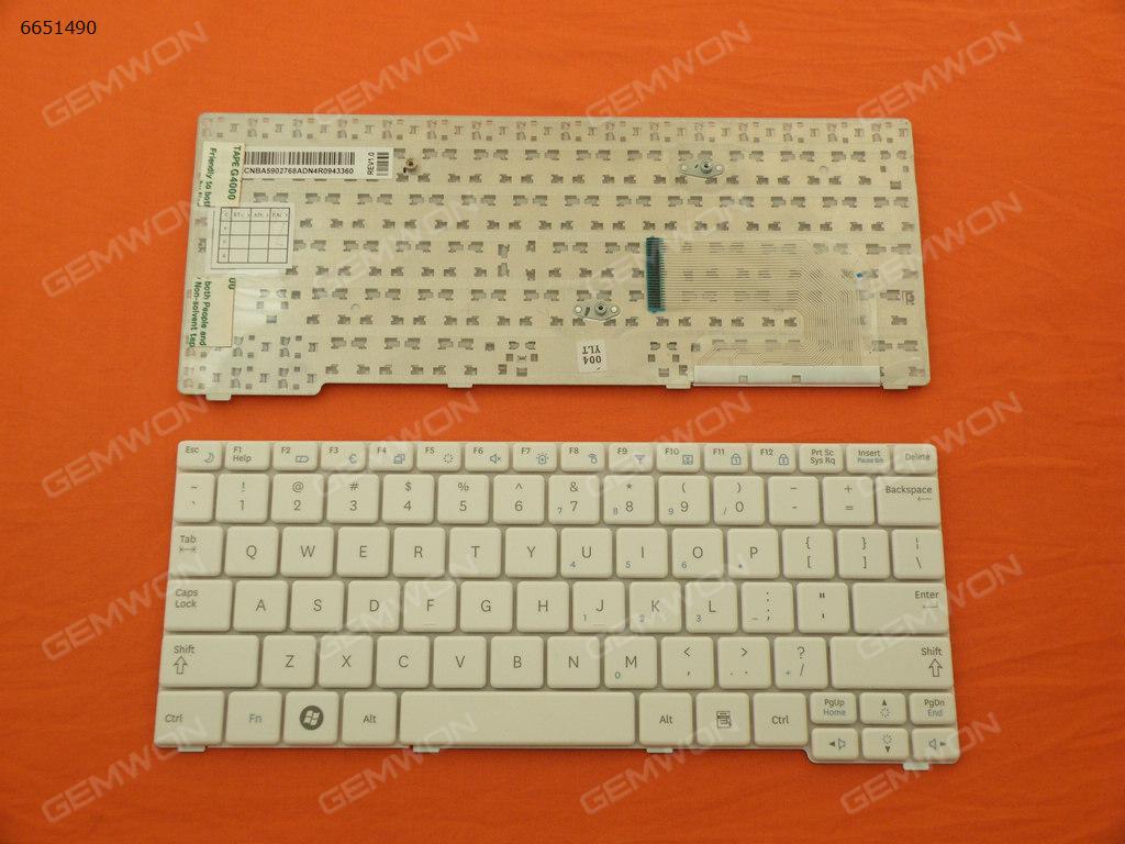 Picture of New Replacement Laptop Keyboard For SAMSUNG N148 N150 N158 NB20 NB30 WHITE US Layout