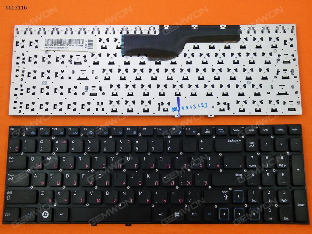 Picture of New Replacement Laptop Keyboard For SAMSUNG 300 Series 15.6" 300E5A 300V5A BLACK RU Layout