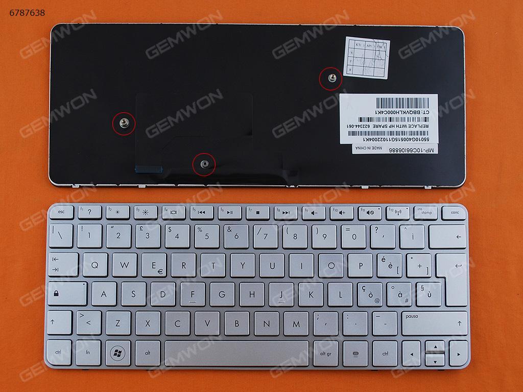 Picture of New Replacement Laptop Keyboard For HP MINI 200-4200 SILVER FRAME SILVER (Compatible with MINI 210-3000 1103 110-3500,Version 2) IT Layout