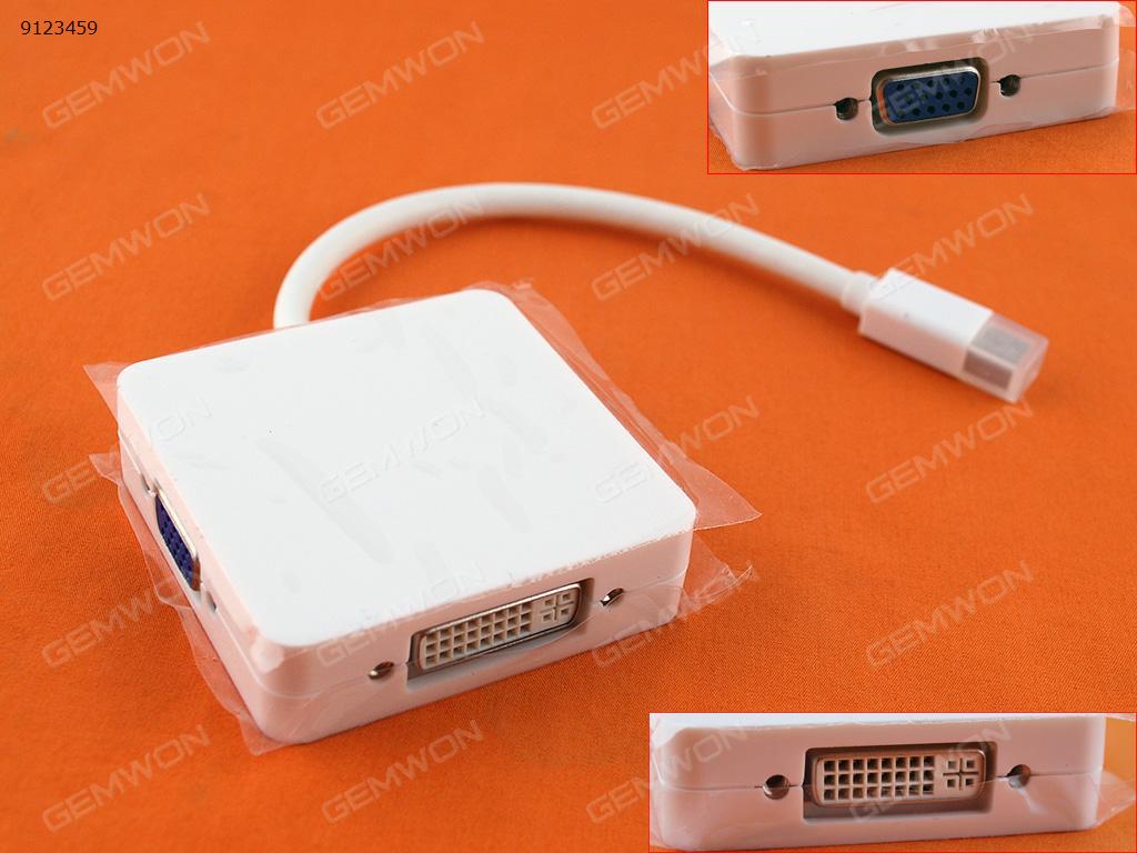 Picture of Mini Displayport to Hdmi DVI VGA Tv Av Hdtv Adapter Cable ，White