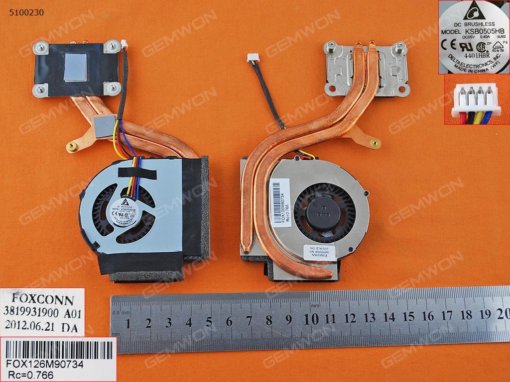 Picture of New Replacement CPU Cooling Fan For Lenovo thinkpad X220 X230(Heatsink) 23.10678.001 FRU:04W6923   FRU:04W435   KSB0405HA-AF87 Layout