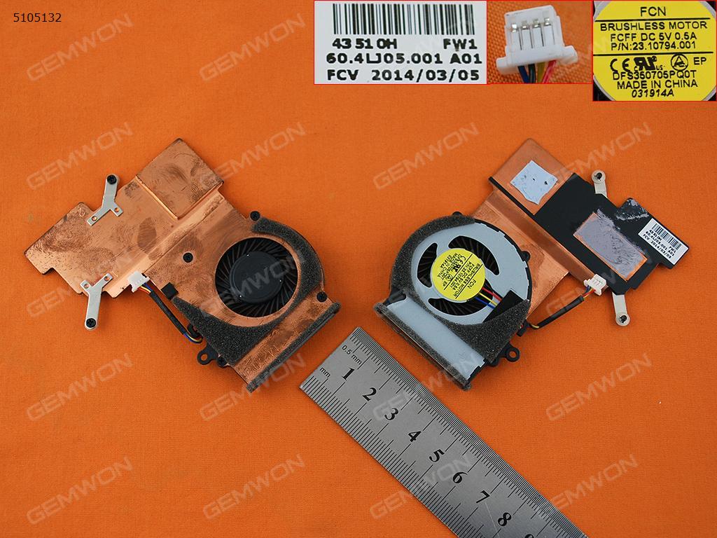 Picture of New Replacement CPU Cooling Fan For Acer Aspire V5-132P (Heatsink) 0RFW100000    23.10794.001 Layout