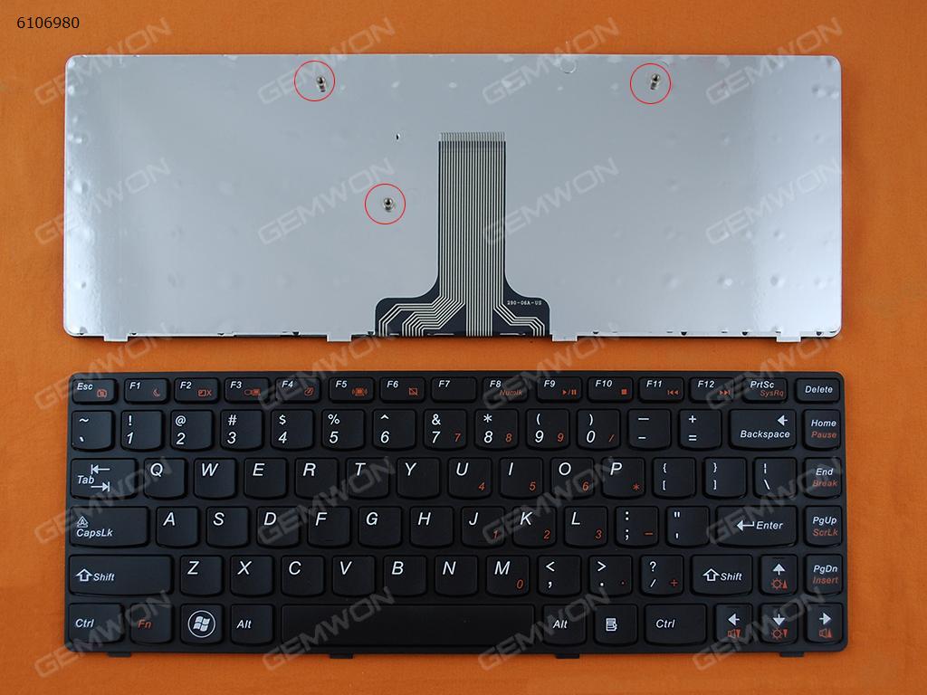 Picture of New Replacement Laptop Keyboard For LENOVO Z380 Z480 Z485 G480 G485 BLACK FRAME BLACK OEM US Layout