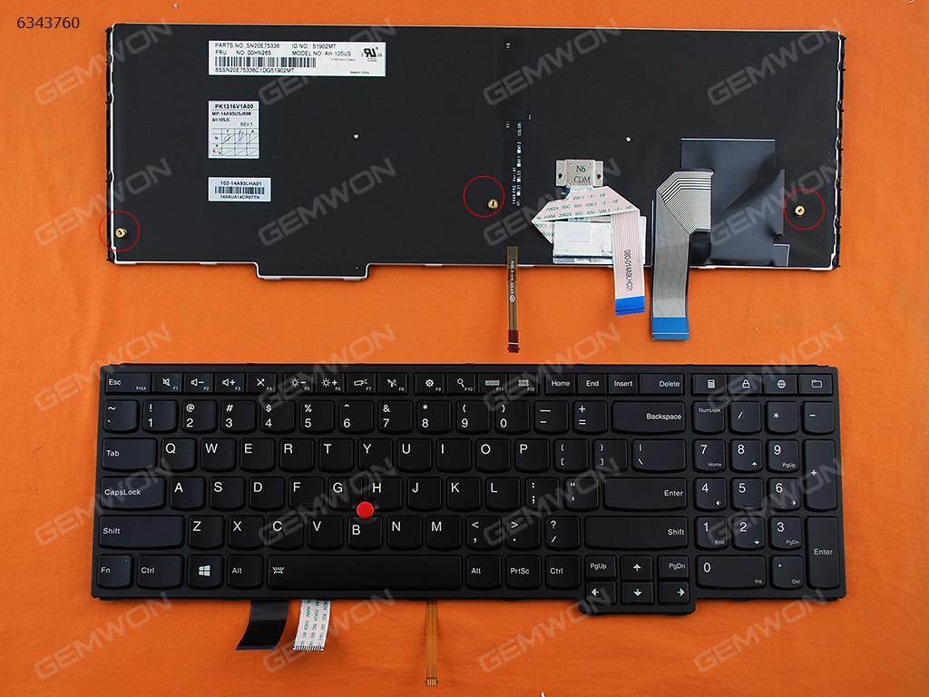 Picture of New Replacement Laptop Keyboard For LENOVO YOGA 15 BLACK FRAME BLACK(Backlit  For Win8) US Layout