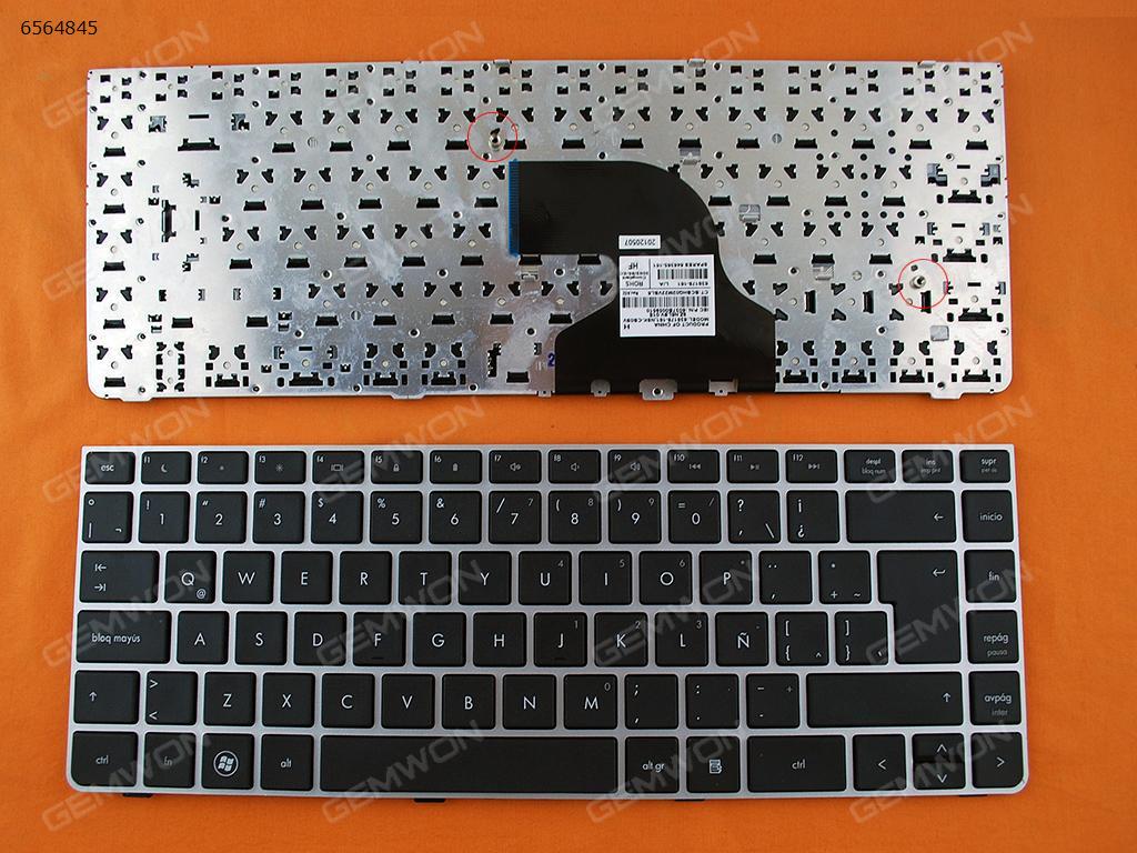 Picture of New Replacement Laptop Keyboard For HP ProBook 4330S 4331S 4430S 4431S 4435S 4436S Series Silver FRAME BLACK LA Layout