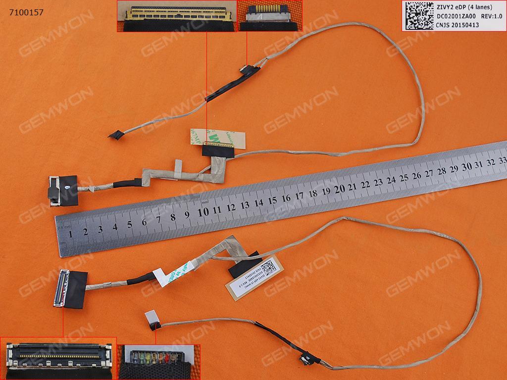 Picture of New LCD Display Screen Cable Replacement  For LENOVO IdeaPad Y50-70 40Pin With Touch，ORG