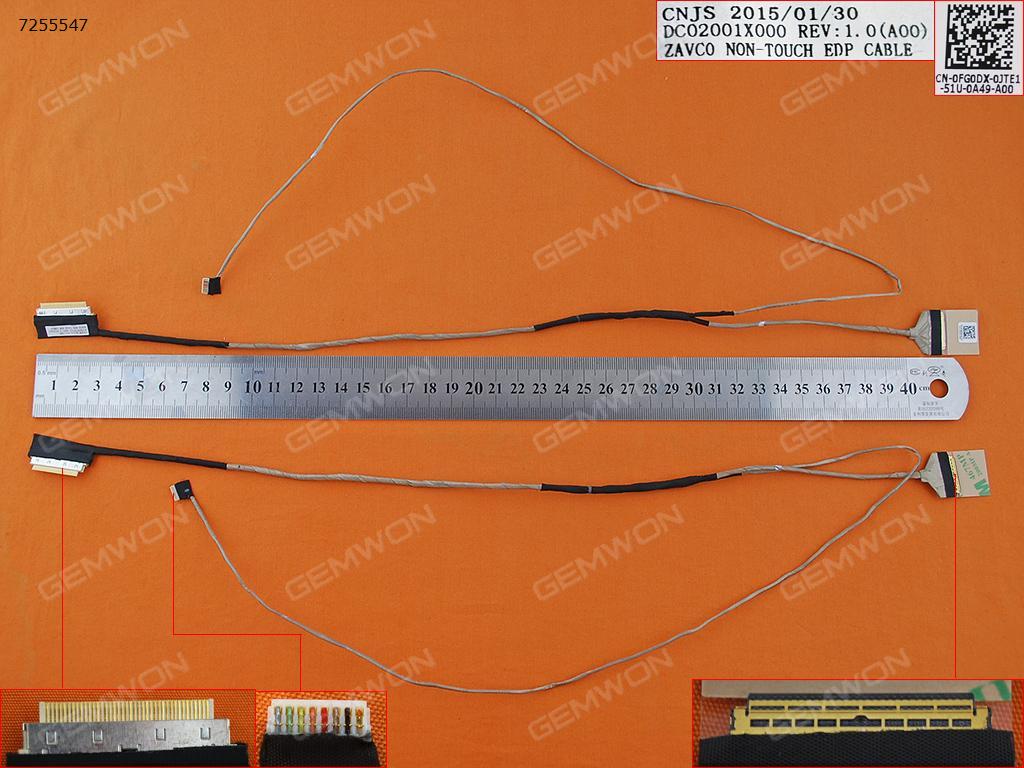 Picture of New LCD Display Screen Cable Replacement  For DELL 15-5545 5547 5543 5548 5455 5000，30pin（Without Touch ，ORG）