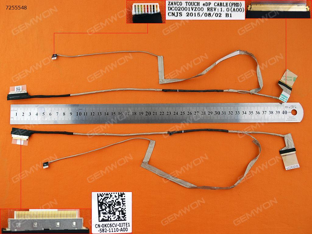 Picture of New LCD Display Screen Cable Replacement  For DELL 5545 5547 5548 5455 5000 ZAVC0 40pin （High,With Touch，ORG）