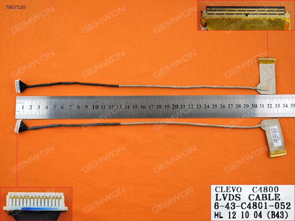 Picture of New LCD Display Screen Cable Replacement  For CLEVO C4800 HCL L74 Itautec A7520 W7535 W7730 W7425，ORG