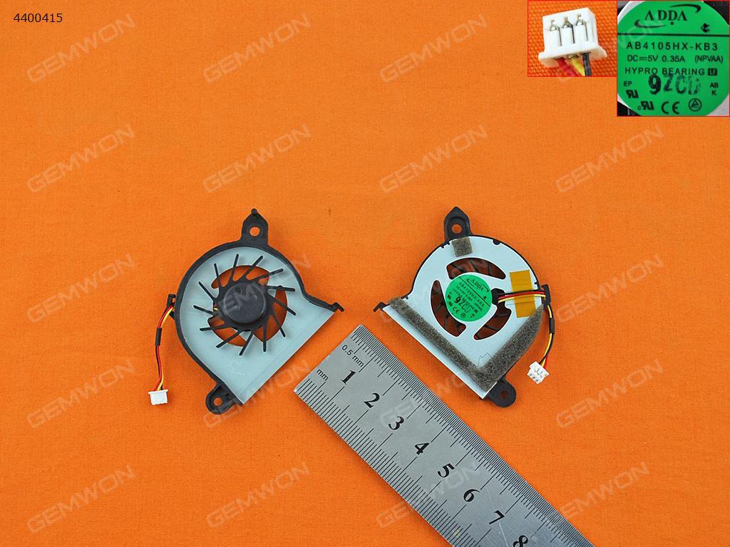 Picture of New Replacement CPU Cooling Fan For Toshiba  N410 N411 N415 NB305 NB300(Original) AB4105HX-KB3 Layout