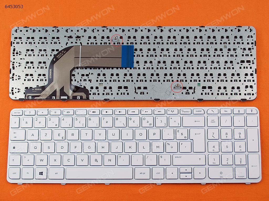 Picture of New Replacement Laptop Keyboard For HP Pavilion 15-e 15-n 250 G3 255 G3 256 G3 WHITE FRAME WHITE(Win8,OEM) FR Layout