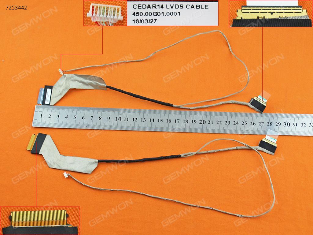 Picture of New LCD Display Screen Cable Replacement  For DELL Inspiron 3442 3446  3441 3443 Motherboard Interface 40Pin,LCD Screen Interface 30Pin