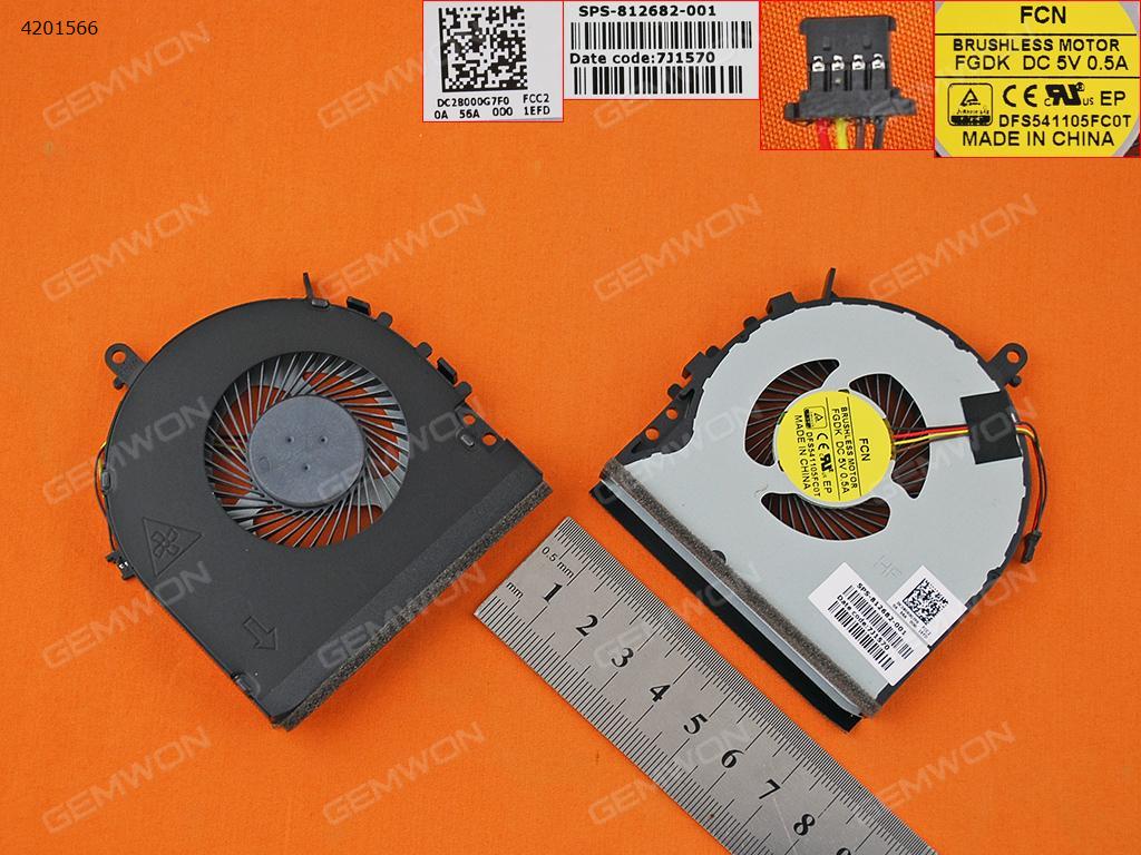 Picture of New Replacement CPU Cooling Fan For HP ENVY 15.6" M6-P M6-P113DX 15-AE(Original) DC28000G7F0 812682-001 DFS541105FC0T     EF75070S1-C390-S9A Layout