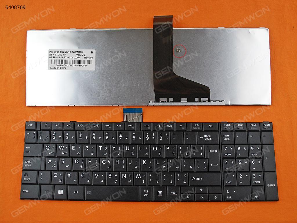 Picture of New Replacement Laptop Keyboard For TOSHIBA C850 BLACK(For Win8)Big Enter AR Layout