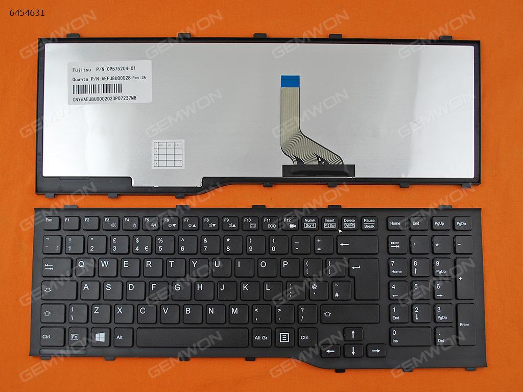 Picture of New Replacement Laptop Keyboard For FUJITSU Lifebook AH532 A532 N532 NH532 BLACK FRAME BLACK (For Win8) Uk Layout