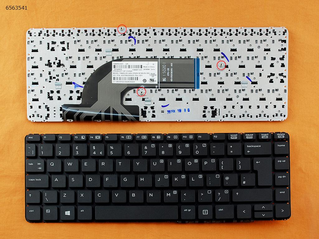 Picture of New Replacement Laptop Keyboard For HP ProBook 640 G1 645 G1 BLACK(For Win8) Uk Layout