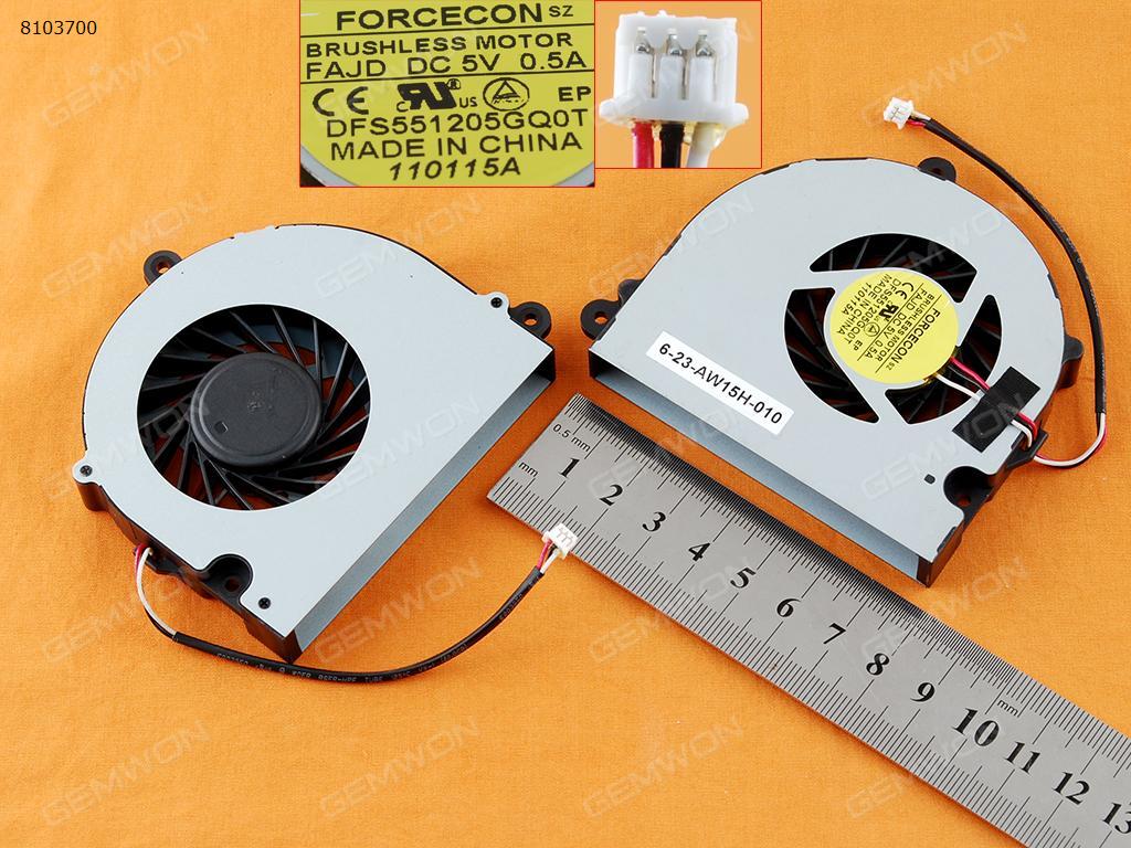 Picture of New Replacement CPU Cooling Fan For CLEVO W170 P370EM P370 W170HR W150HR i7 CPU(Original) 6-23-AW15H-010  DFS551205GQ0T FAJD Layout
