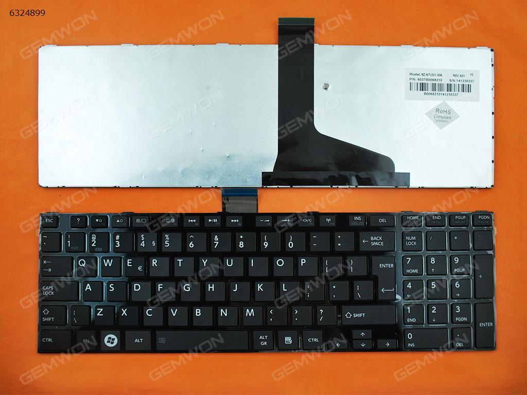 Picture of New Replacement Laptop Keyboard For TOSHIBA L850 GLOSSY FRAME BLACK UI Layout