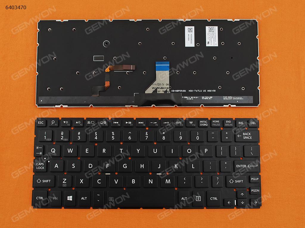 Picture of New Replacement Laptop Keyboard For Toshiba Satellite Radius P25W-C P20W-C BLACK (Backlit,Win8) US Layout